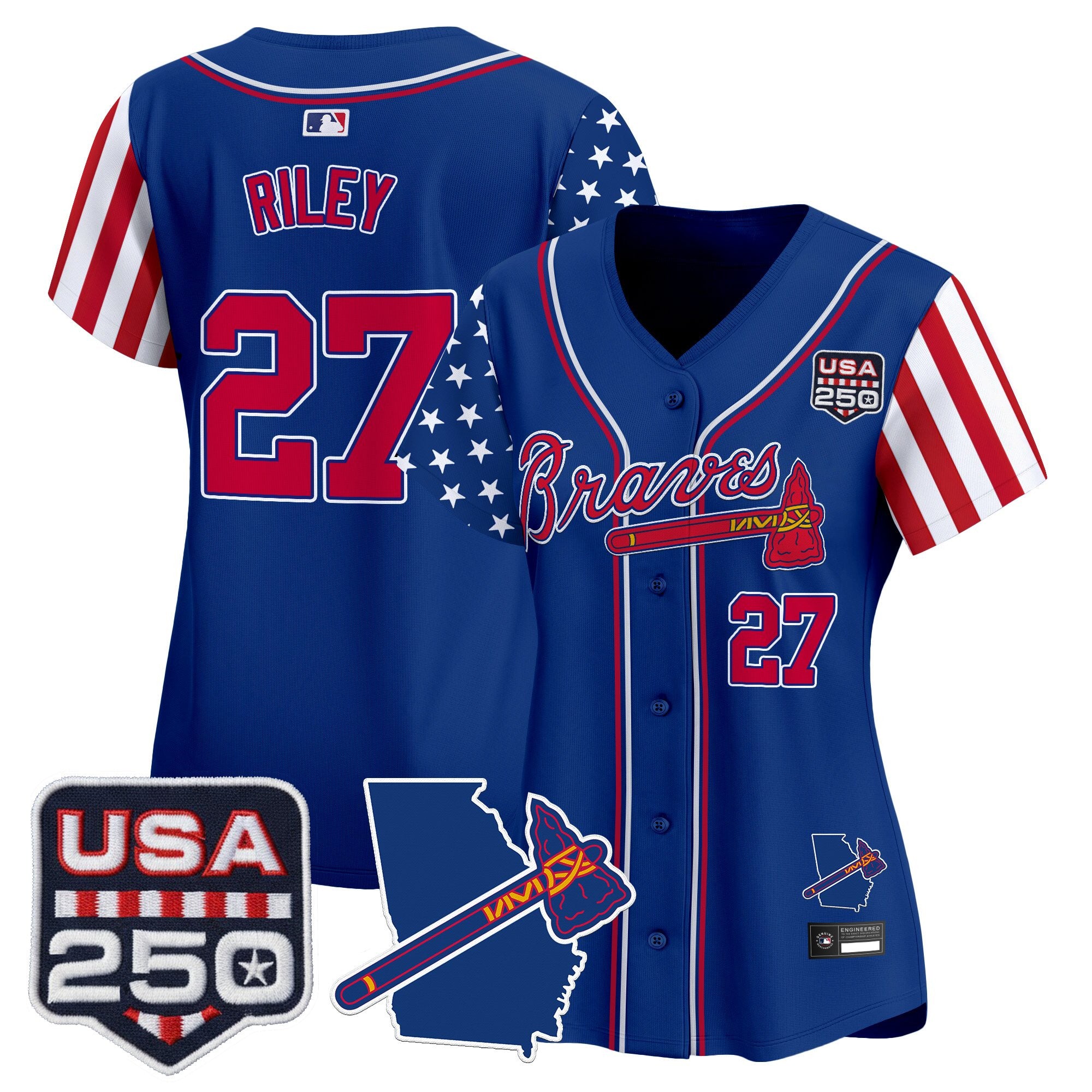 Women's Atlanta Braves "America 250 Edition" Vapor Premier Limited Jersey - All Stitched