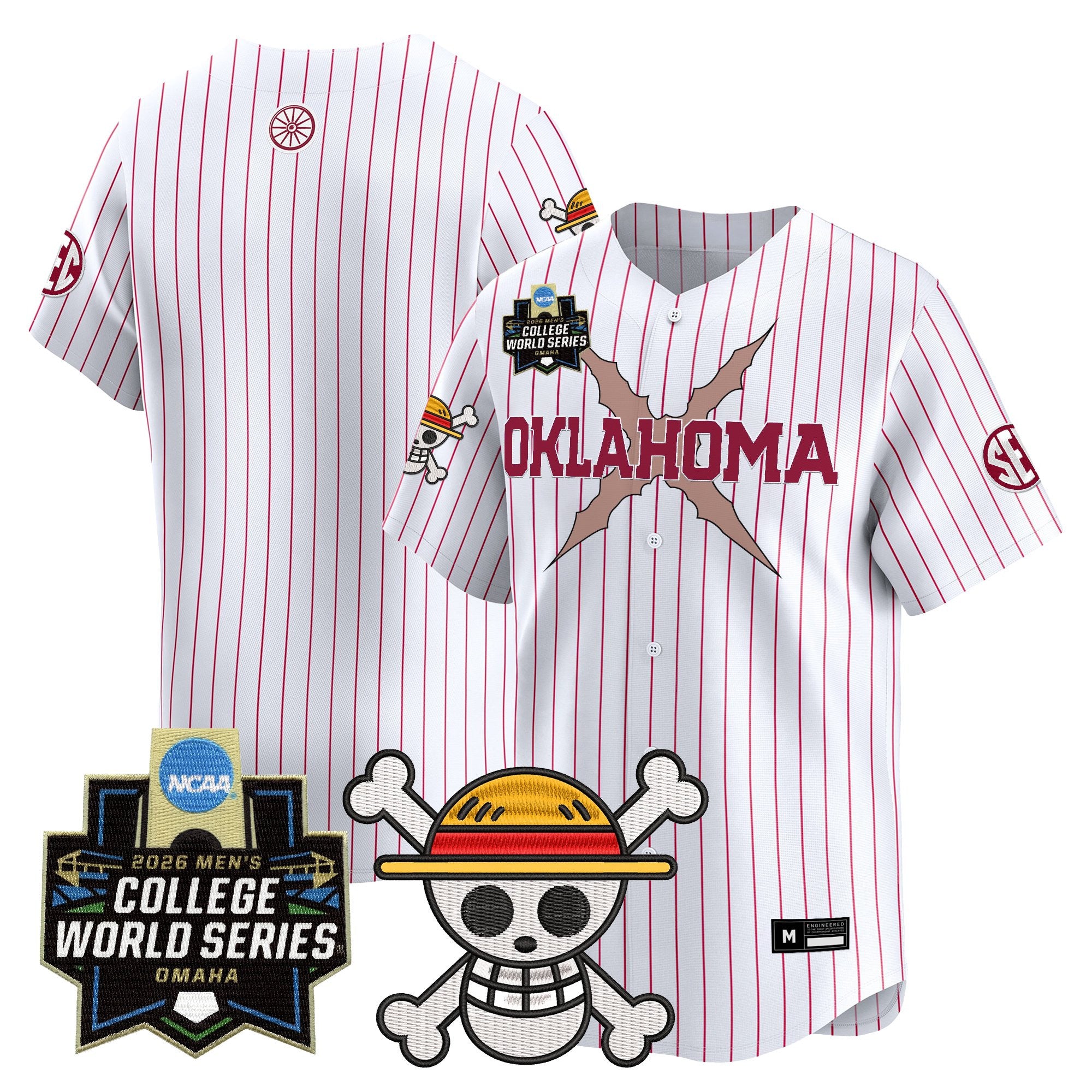 Men's Oklahoma Sooners 2026 World Series x One Piece Vapor Premier Limited Jersey - All Stitched