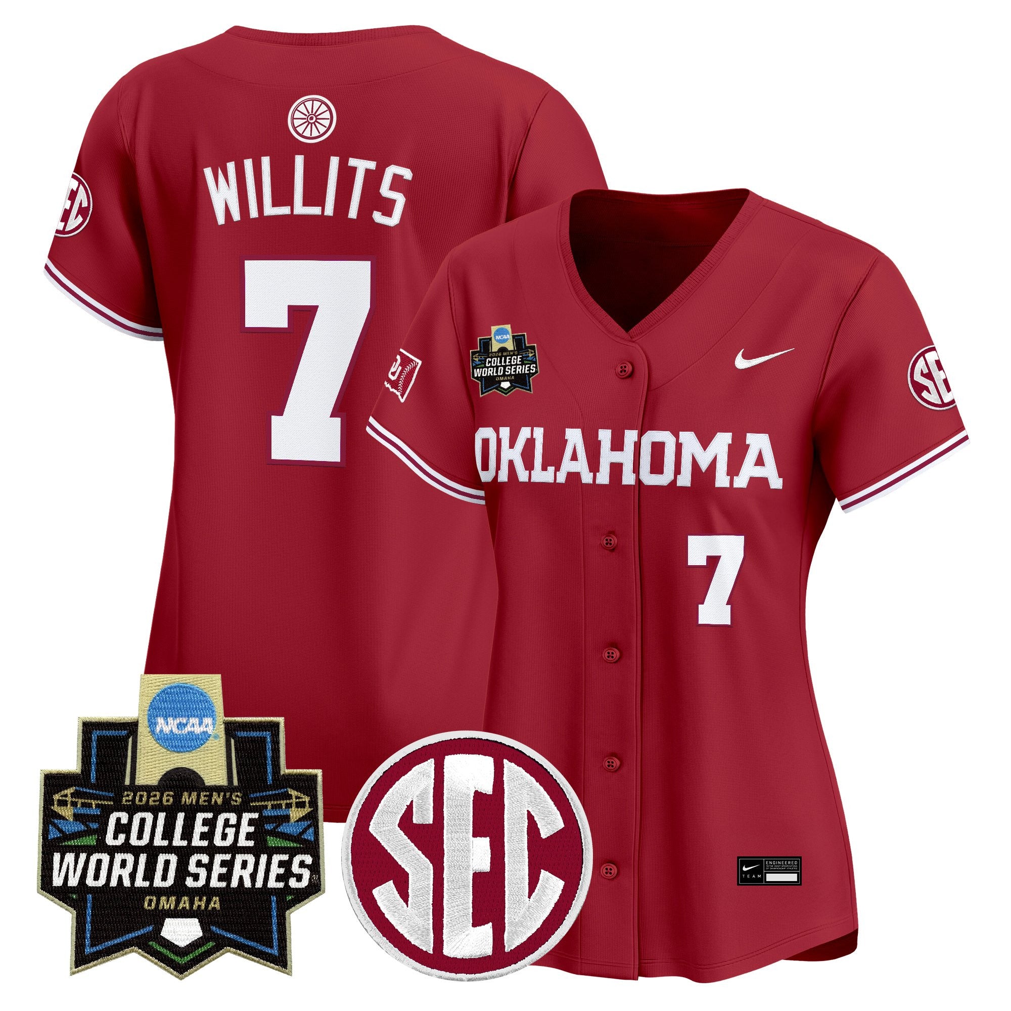 Women's Oklahoma Sooners 2026 World Series Vapor Premier Limited Jersey - All Stitched