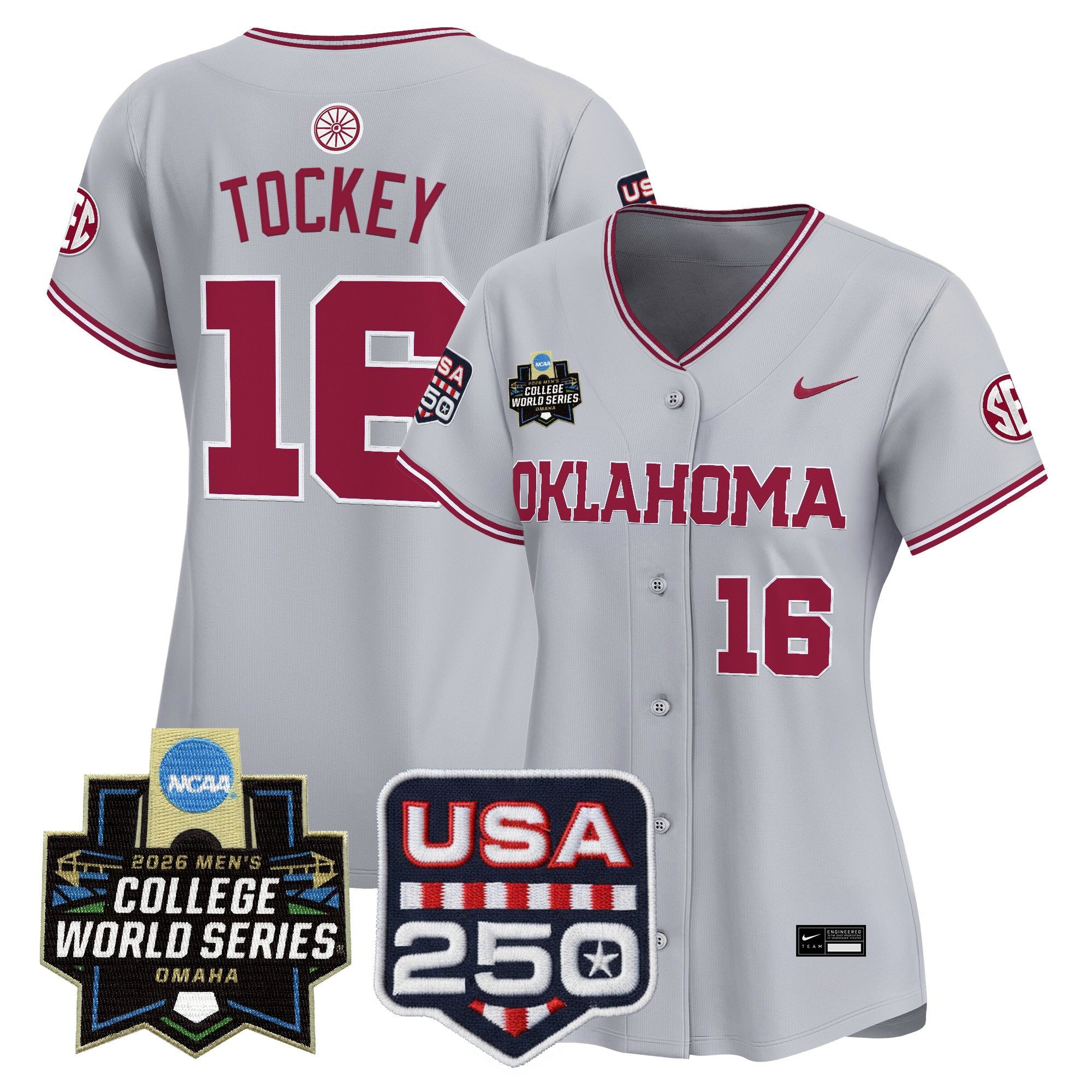 Women's Oklahoma Sooners 2026 World Series Vapor Premier Limited Jersey - 250 America Patch - All Stitched