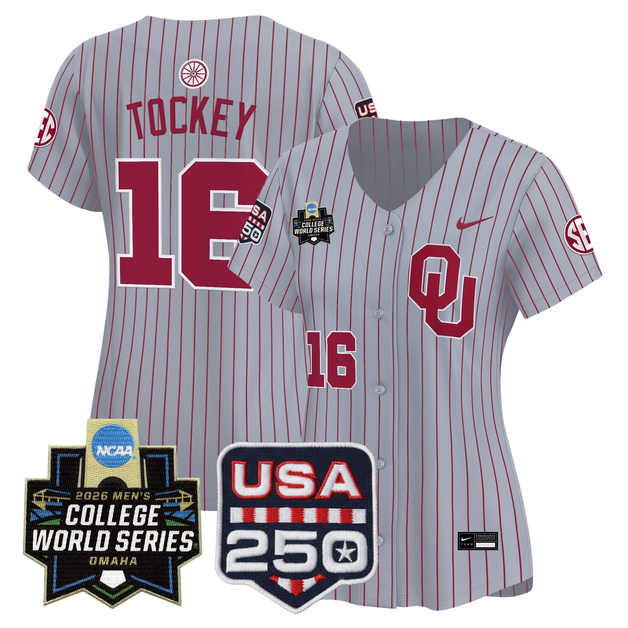 Women's Oklahoma Sooners 2026 World Series Vapor Premier Limited Jersey - 250 America Patch - All Stitched