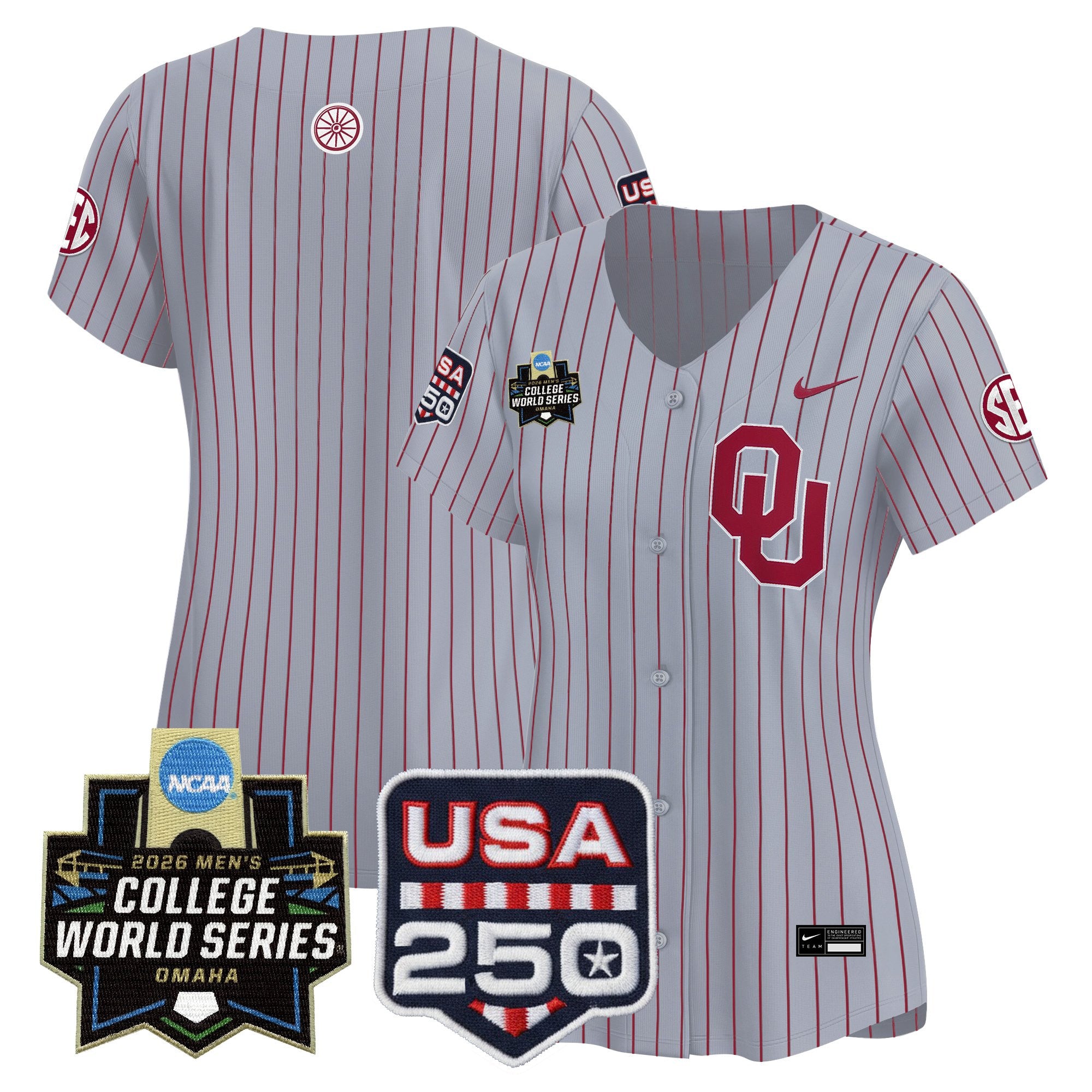 Women's Oklahoma Sooners 2026 World Series Vapor Premier Limited Jersey - 250 America Patch - All Stitched