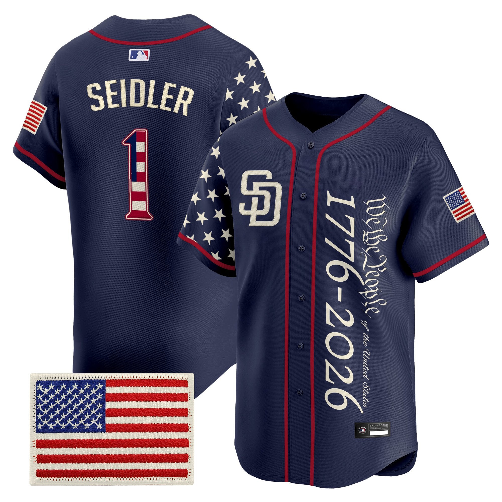 Men's San Diego Padres "America250 Edition" Vapor Premier Limited Jersey V2 - All Stitched