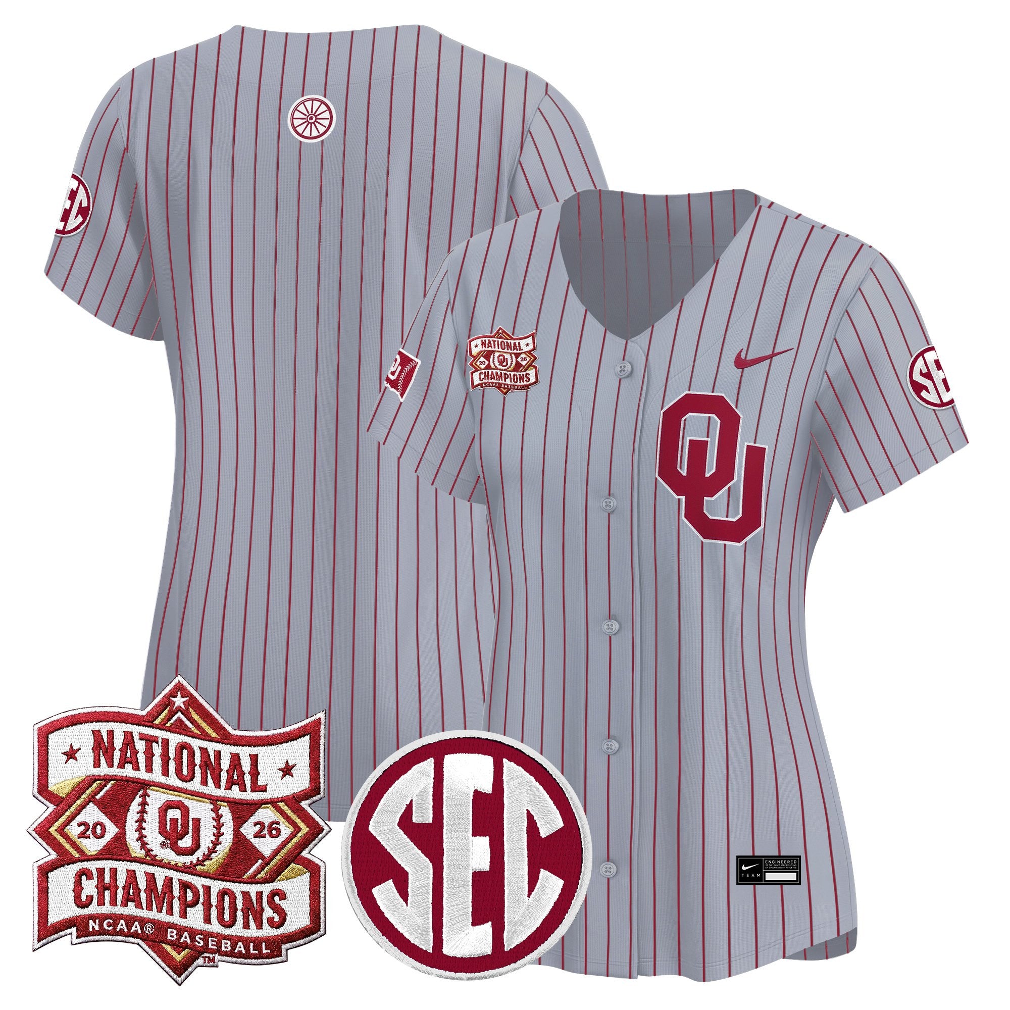 Women's Oklahoma Sooners 2026 National Champions Patch Vapor Premier Limited Jersey - All Stitched
