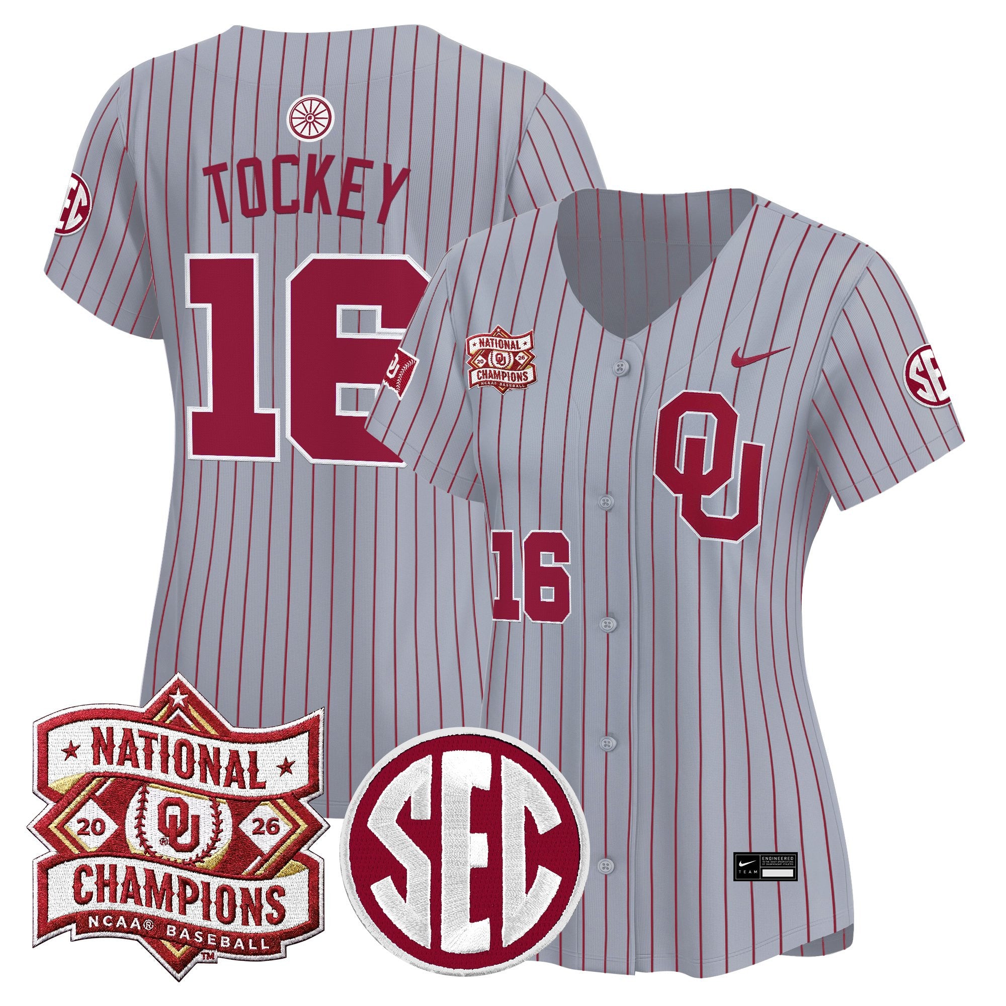 Women's Oklahoma Sooners 2026 National Champions Patch Vapor Premier Limited Jersey - All Stitched