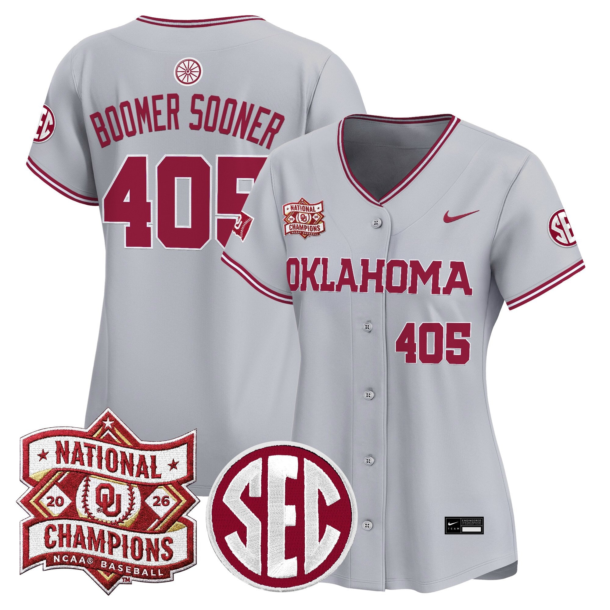Women's Oklahoma Sooners 2026 National Champions Patch Vapor Premier Limited Jersey - All Stitched