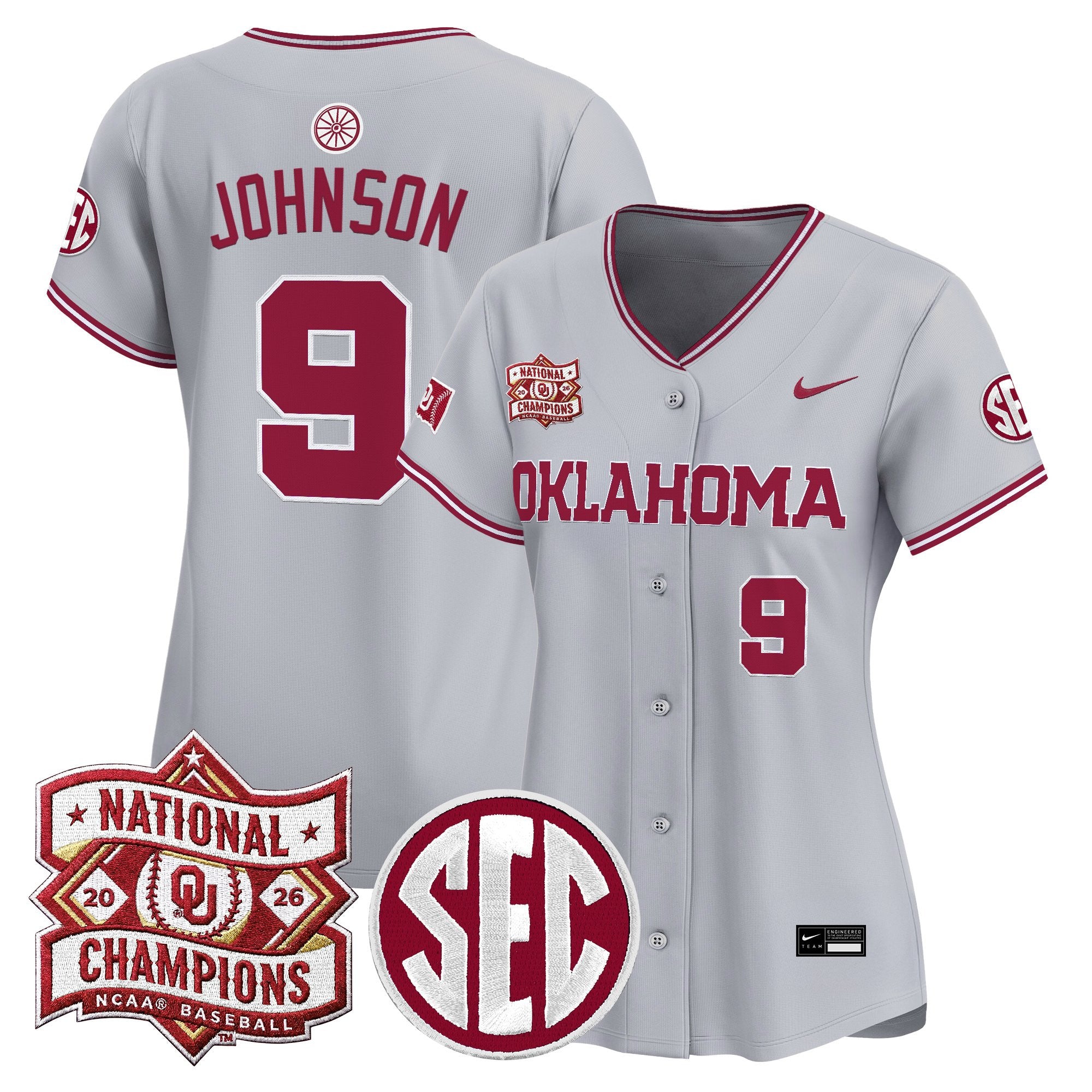 Women's Oklahoma Sooners 2026 National Champions Patch Vapor Premier Limited Jersey - All Stitched