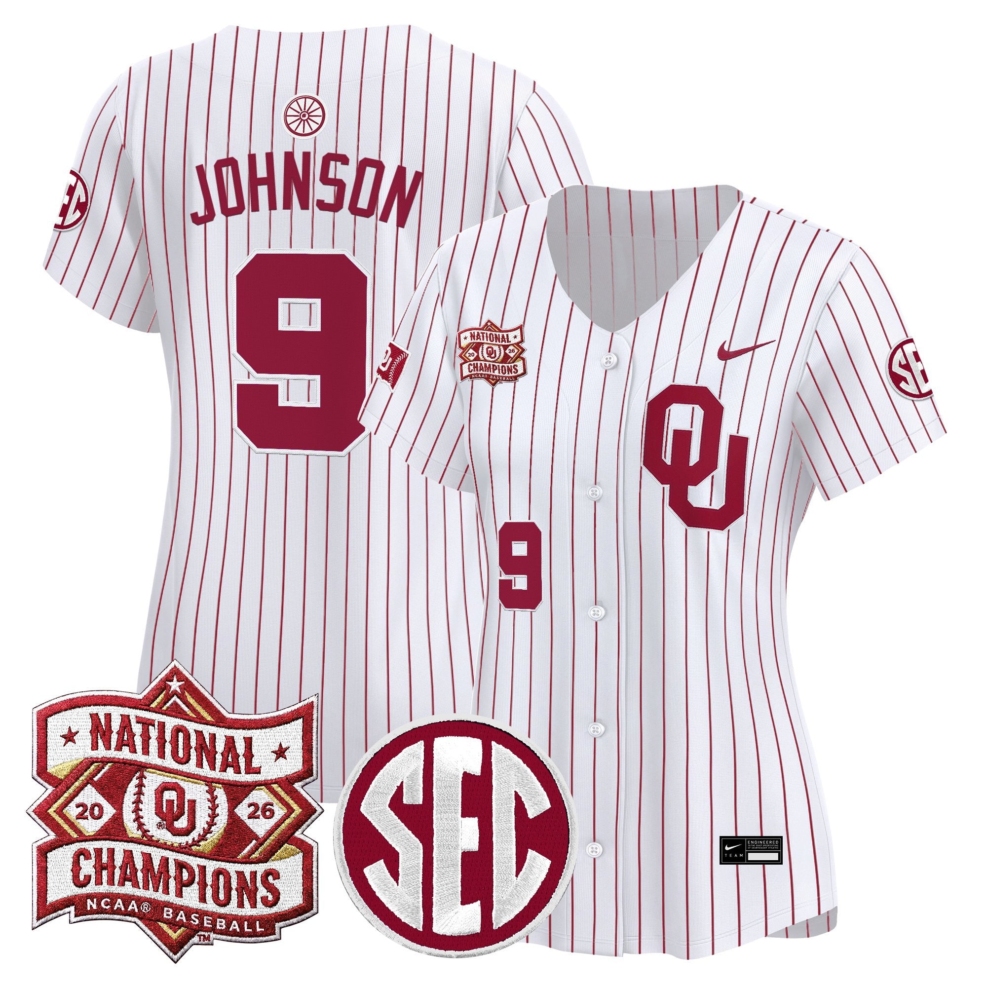Women's Oklahoma Sooners 2026 National Champions Patch Vapor Premier Limited Jersey - All Stitched