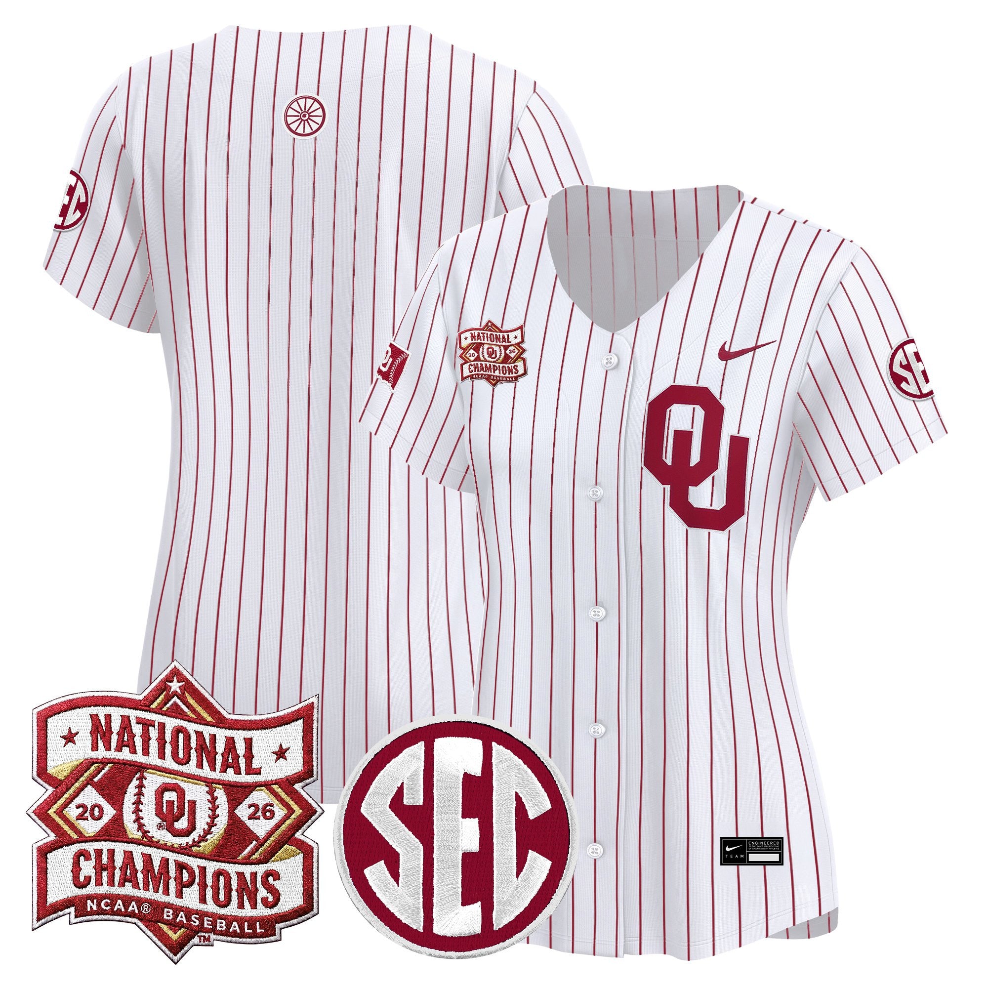 Women's Oklahoma Sooners 2026 National Champions Patch Vapor Premier Limited Jersey - All Stitched