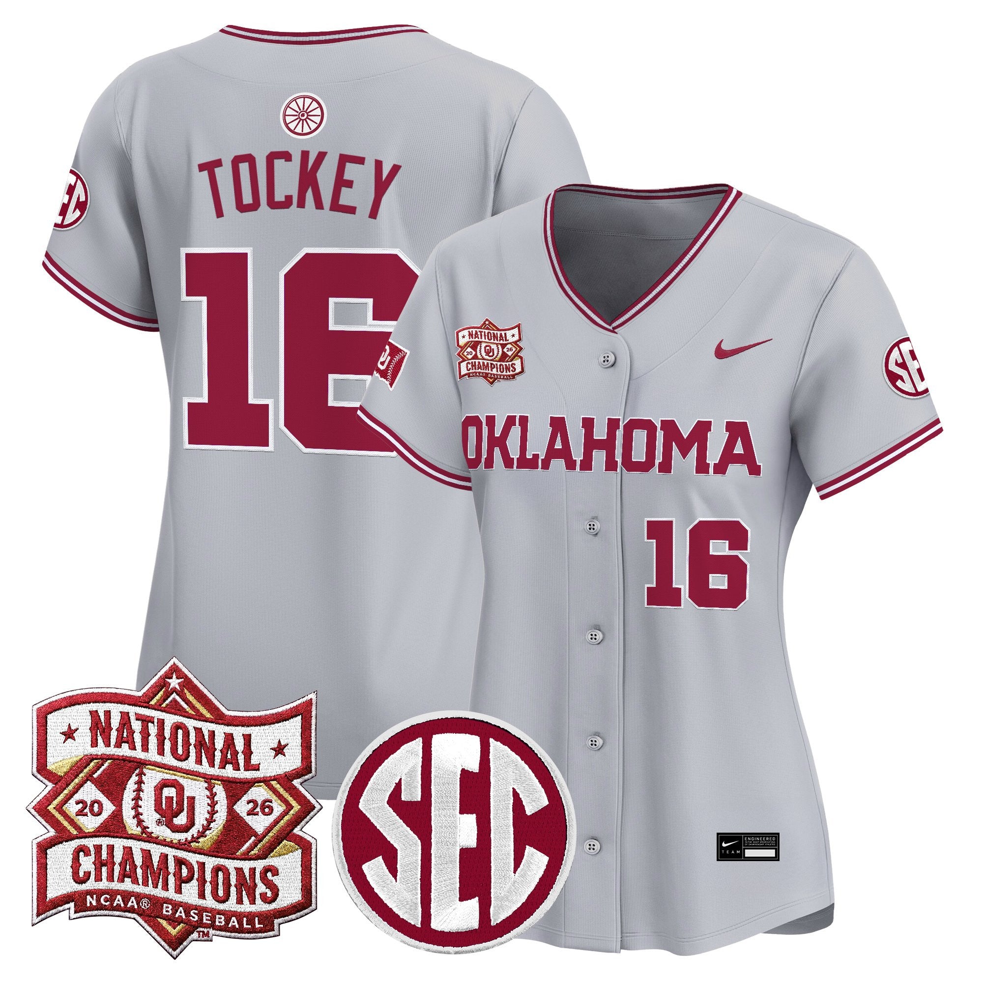 Women's Oklahoma Sooners 2026 National Champions Patch Vapor Premier Limited Jersey - All Stitched