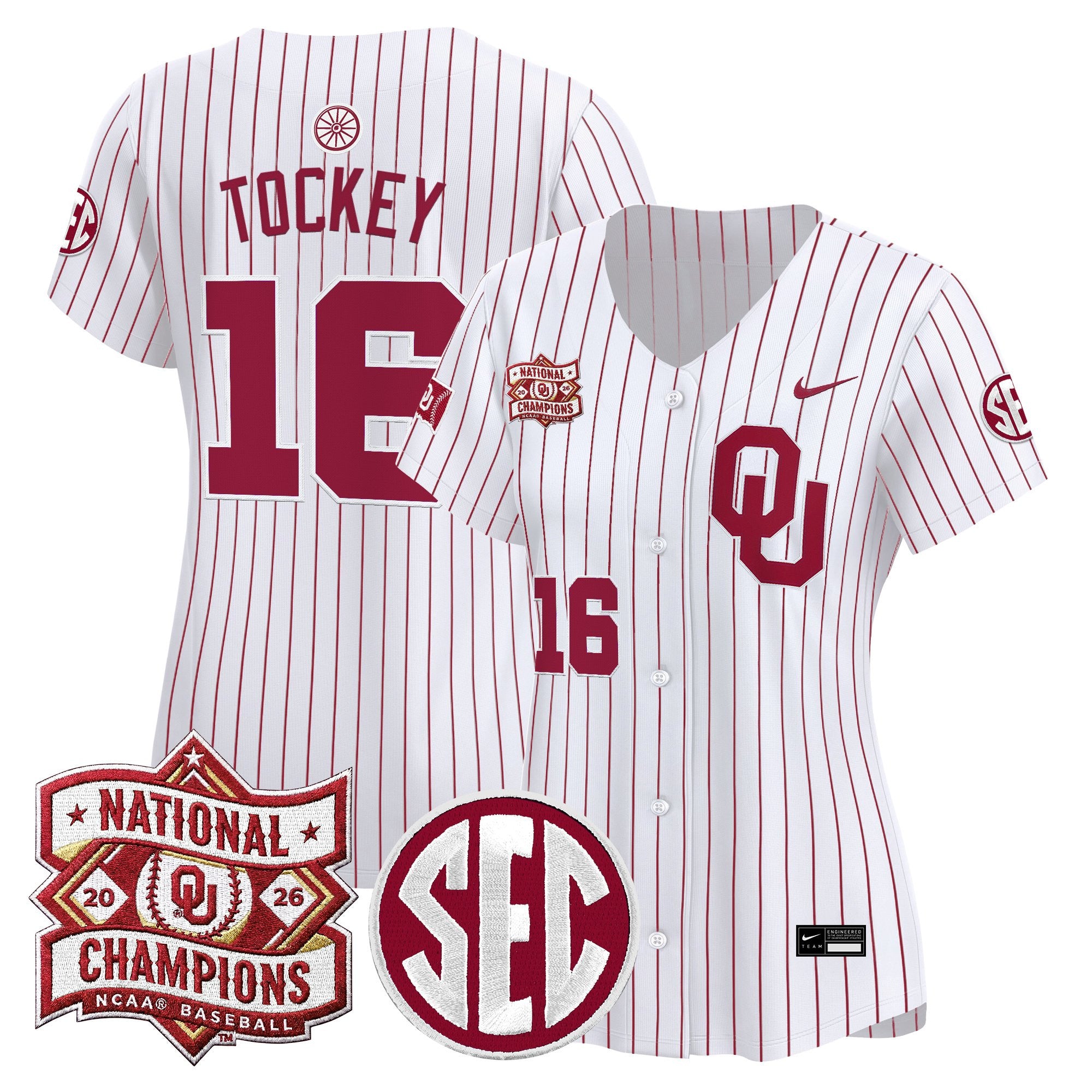 Women's Oklahoma Sooners 2026 National Champions Patch Vapor Premier Limited Jersey - All Stitched
