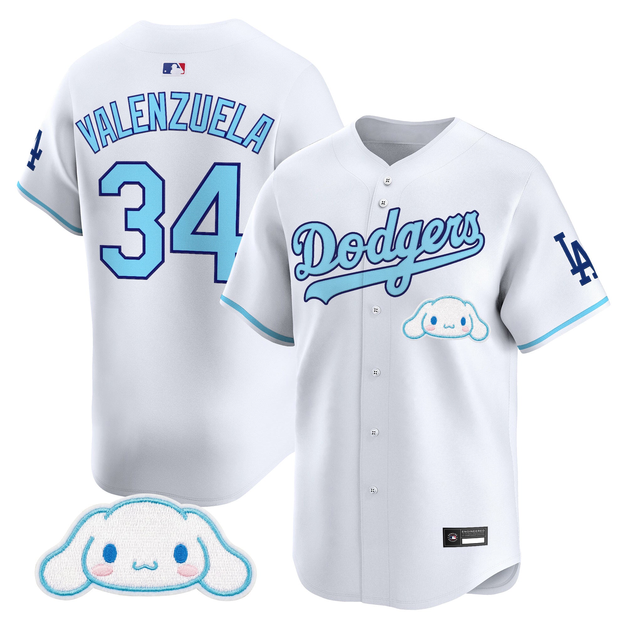 Los Angeles Dodgers x Cinnamoroll Vapor Premier Limited Jersey - All Stitched