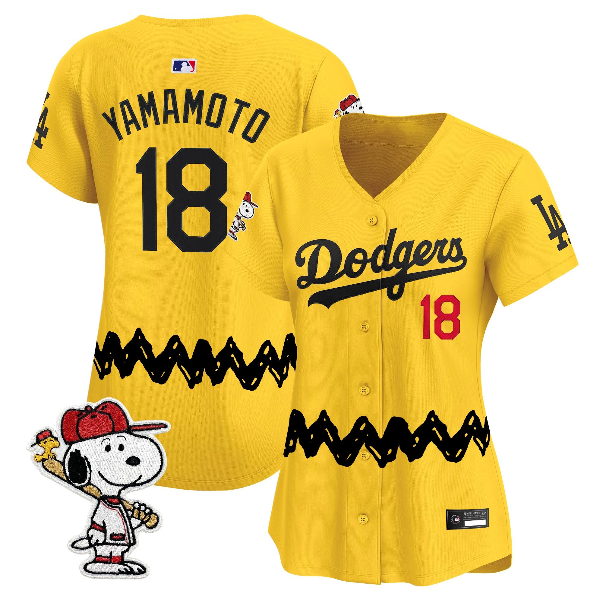 Women's Los Angeles Dodgers x Peanuts Vapor Premier Limited Jersey - Stitched