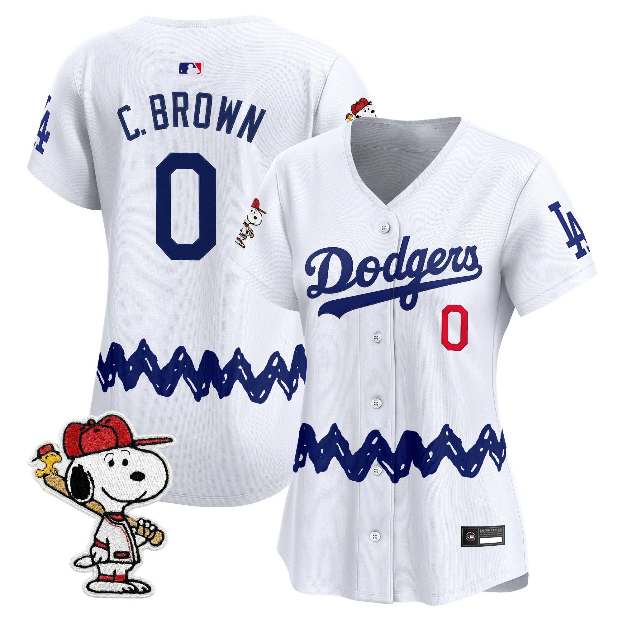 Women's Los Angeles Dodgers x Peanuts Vapor Premier Limited Jersey - Stitched