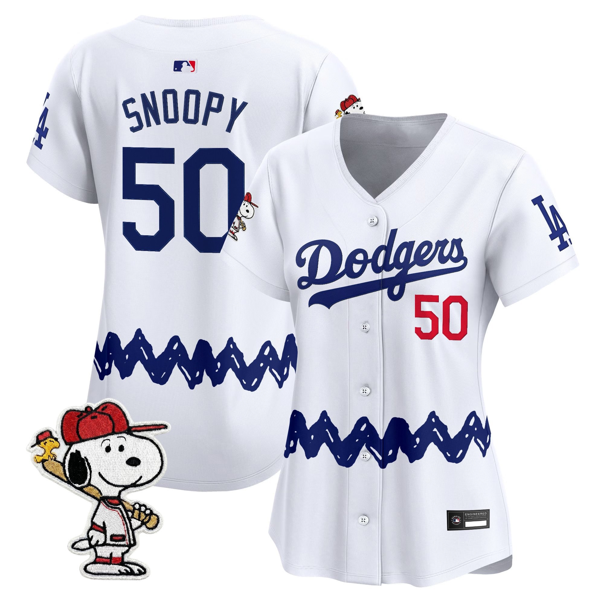 Women's Los Angeles Dodgers x Peanuts Vapor Premier Limited Jersey - Stitched
