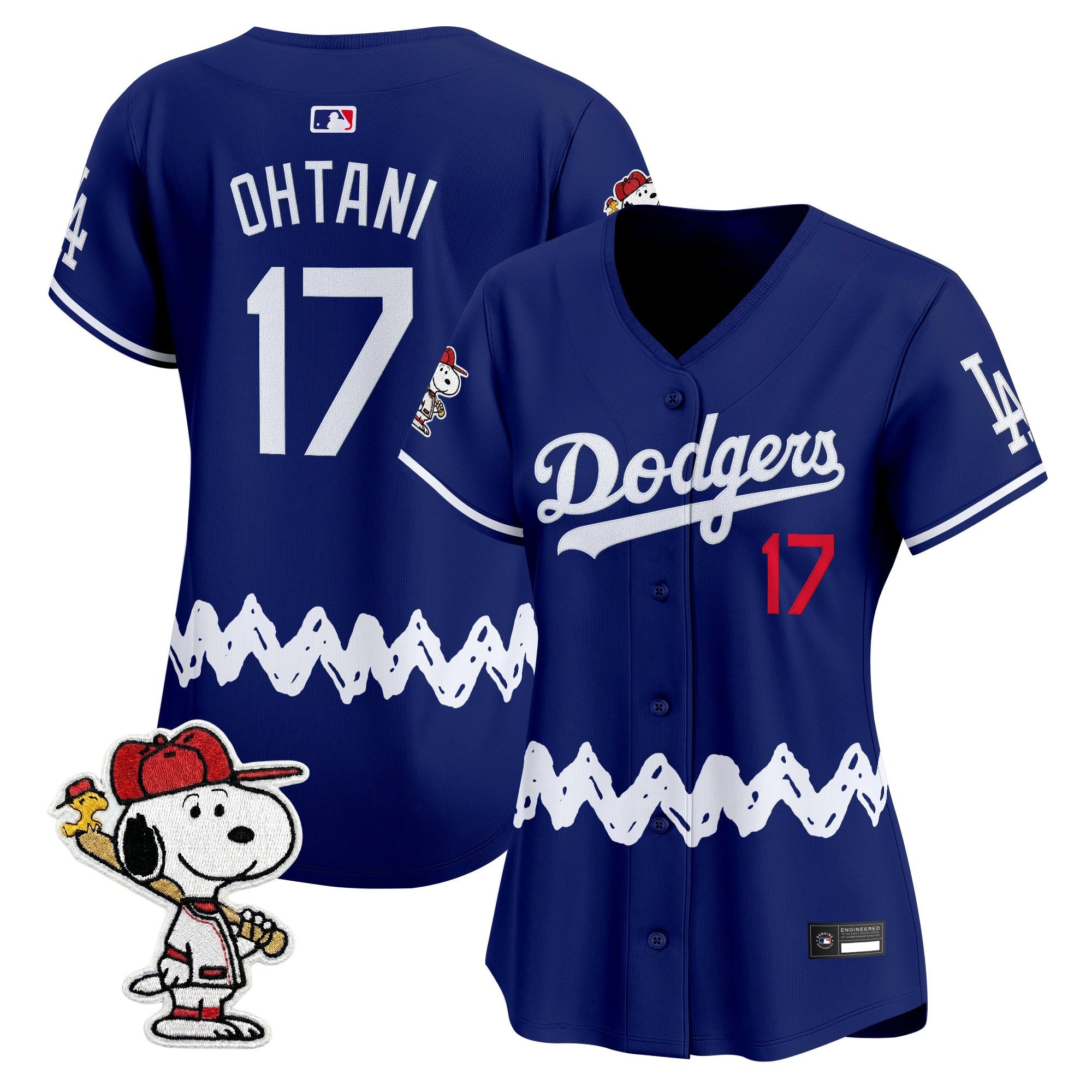 Women's Los Angeles Dodgers x Peanuts Vapor Premier Limited Jersey - Stitched