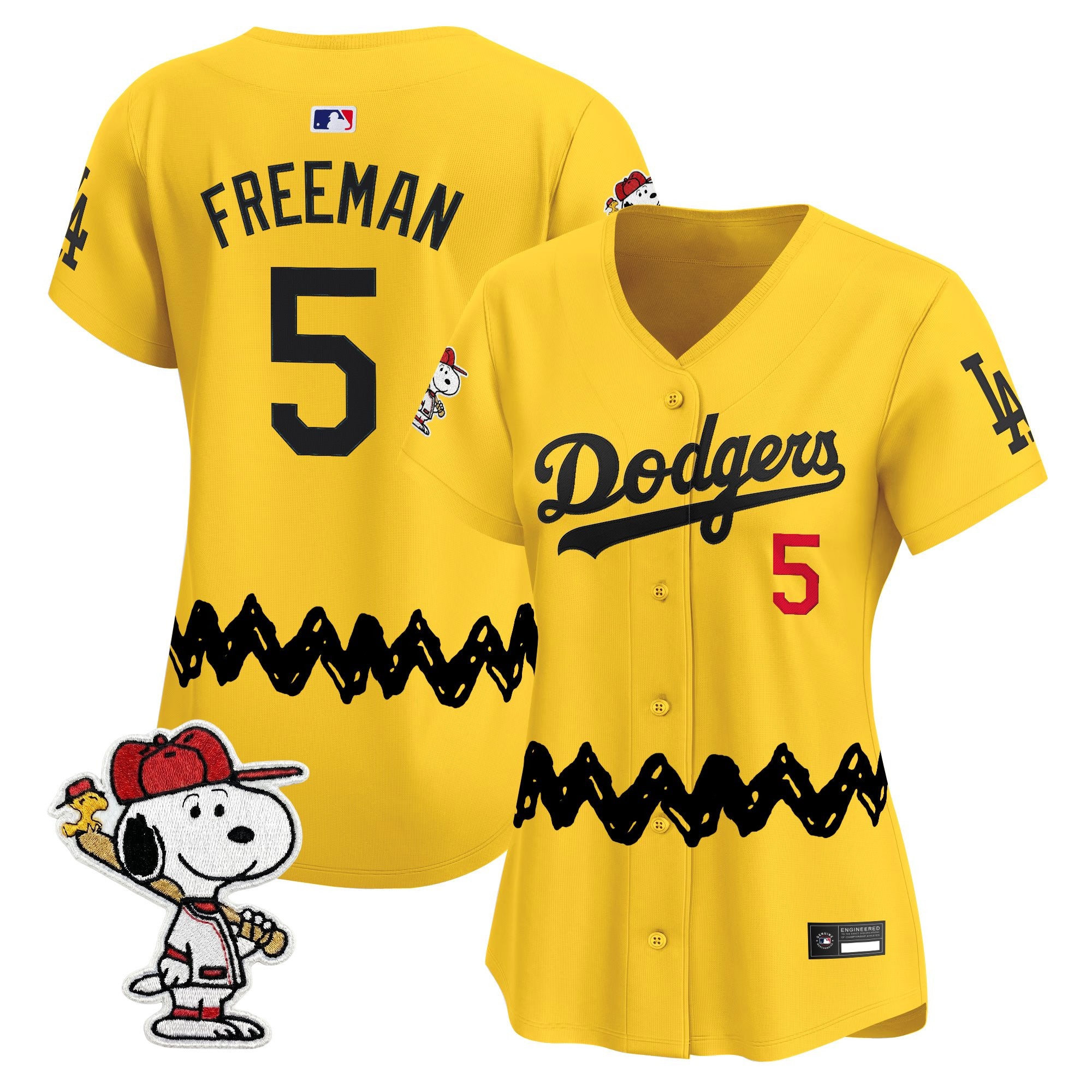 Women's Los Angeles Dodgers x Peanuts Vapor Premier Limited Jersey - Stitched