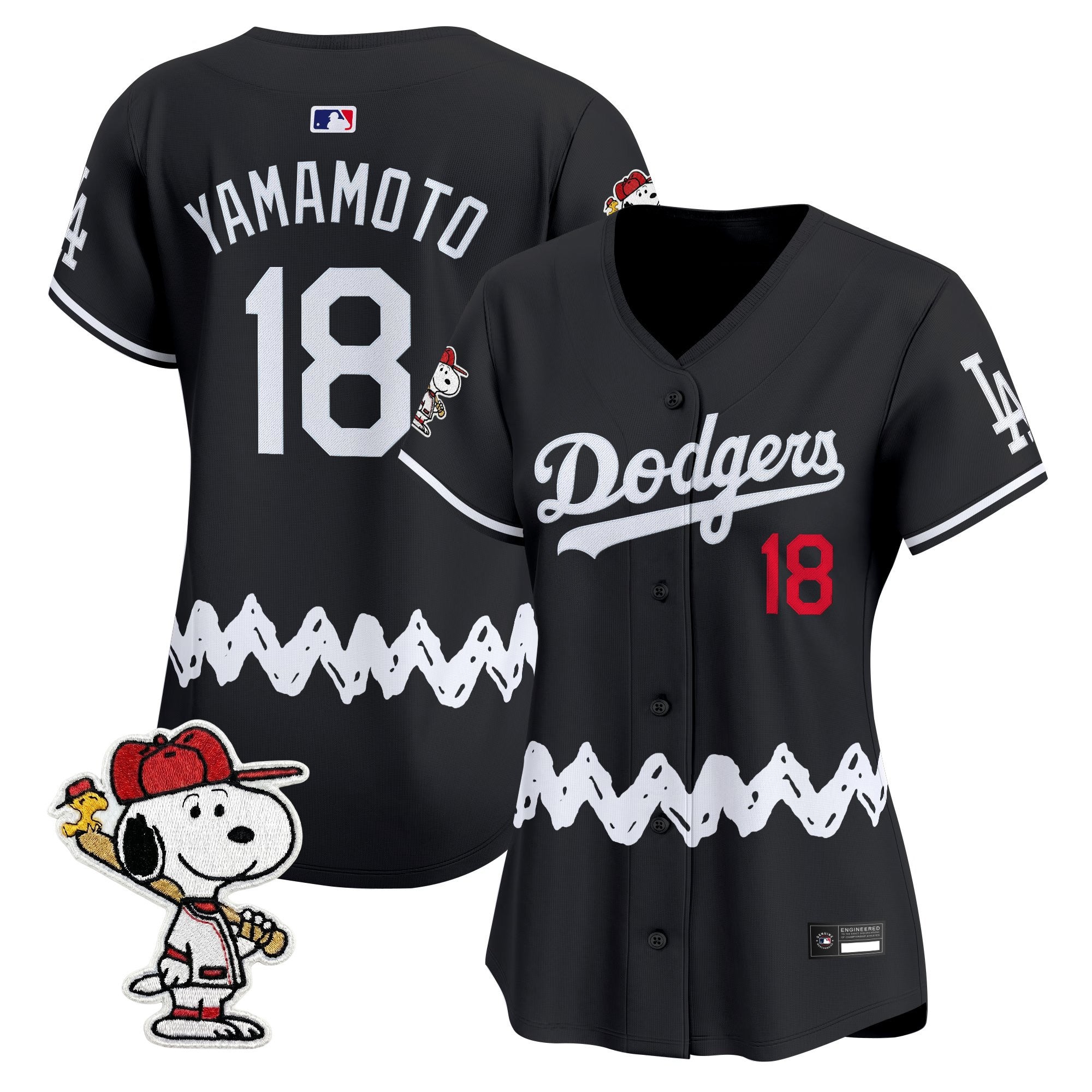 Women's Los Angeles Dodgers x Peanuts Vapor Premier Limited Jersey - Stitched