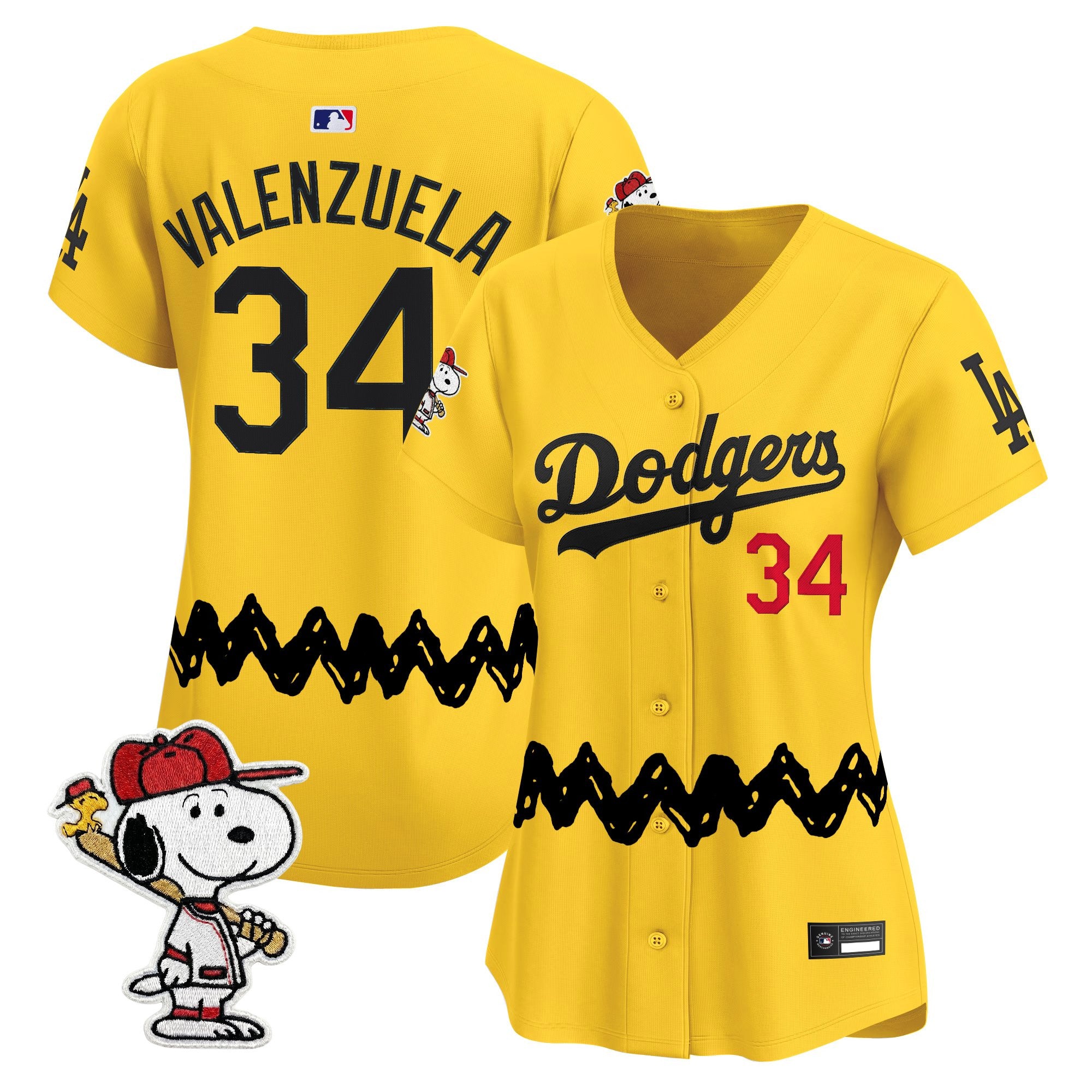 Women's Los Angeles Dodgers x Peanuts Vapor Premier Limited Jersey - Stitched