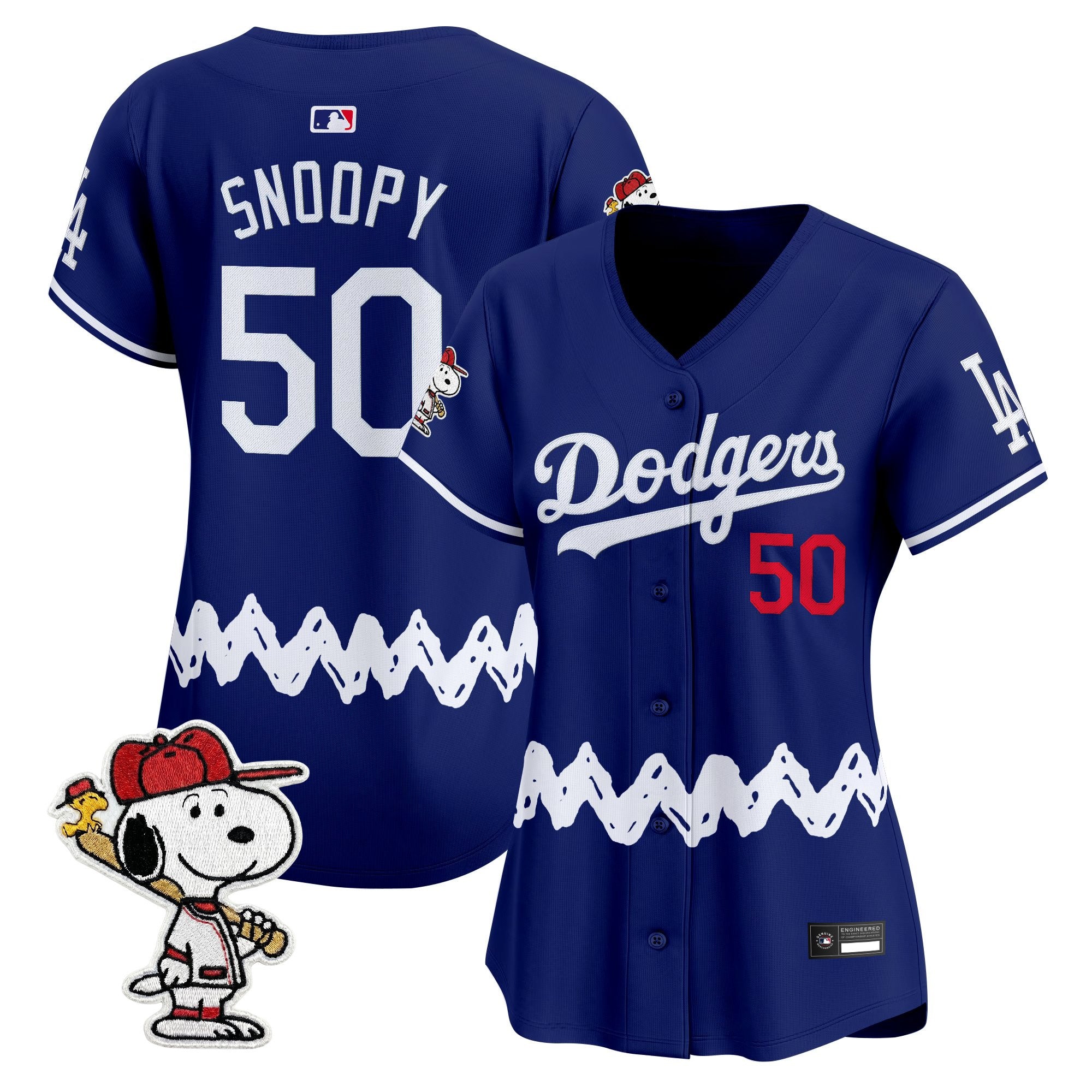 Women's Los Angeles Dodgers x Peanuts Vapor Premier Limited Jersey - Stitched