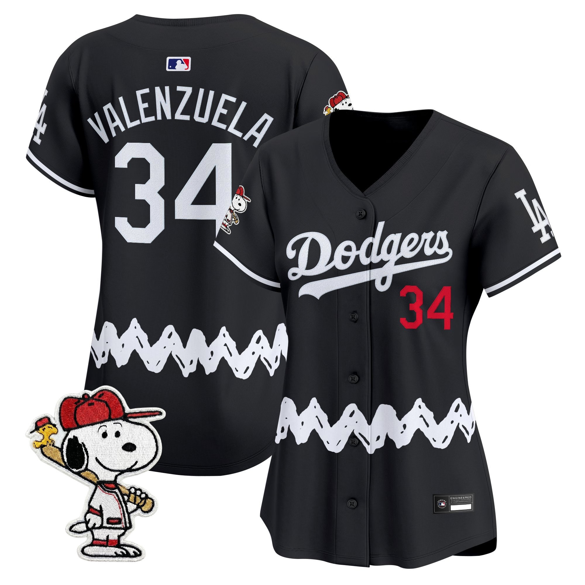 Women's Los Angeles Dodgers x Peanuts Vapor Premier Limited Jersey - Stitched