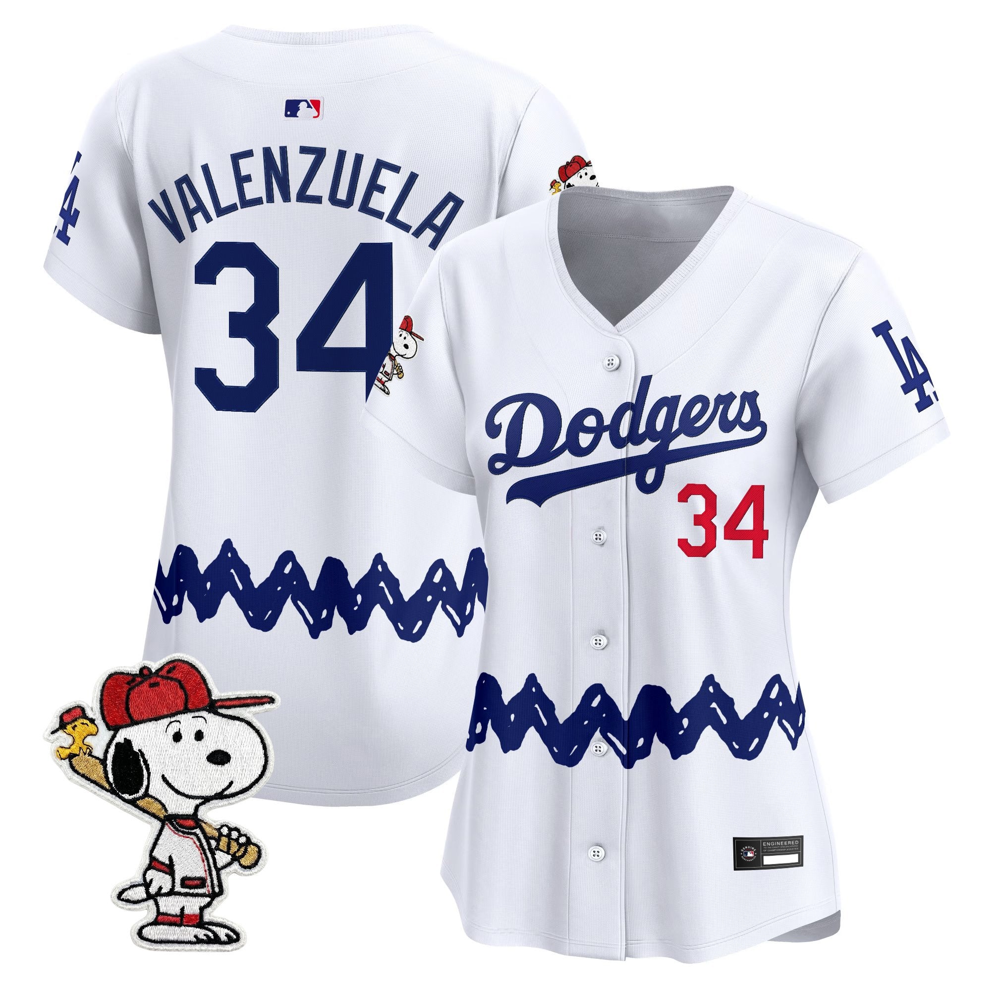 Women's Los Angeles Dodgers x Peanuts Vapor Premier Limited Jersey - Stitched