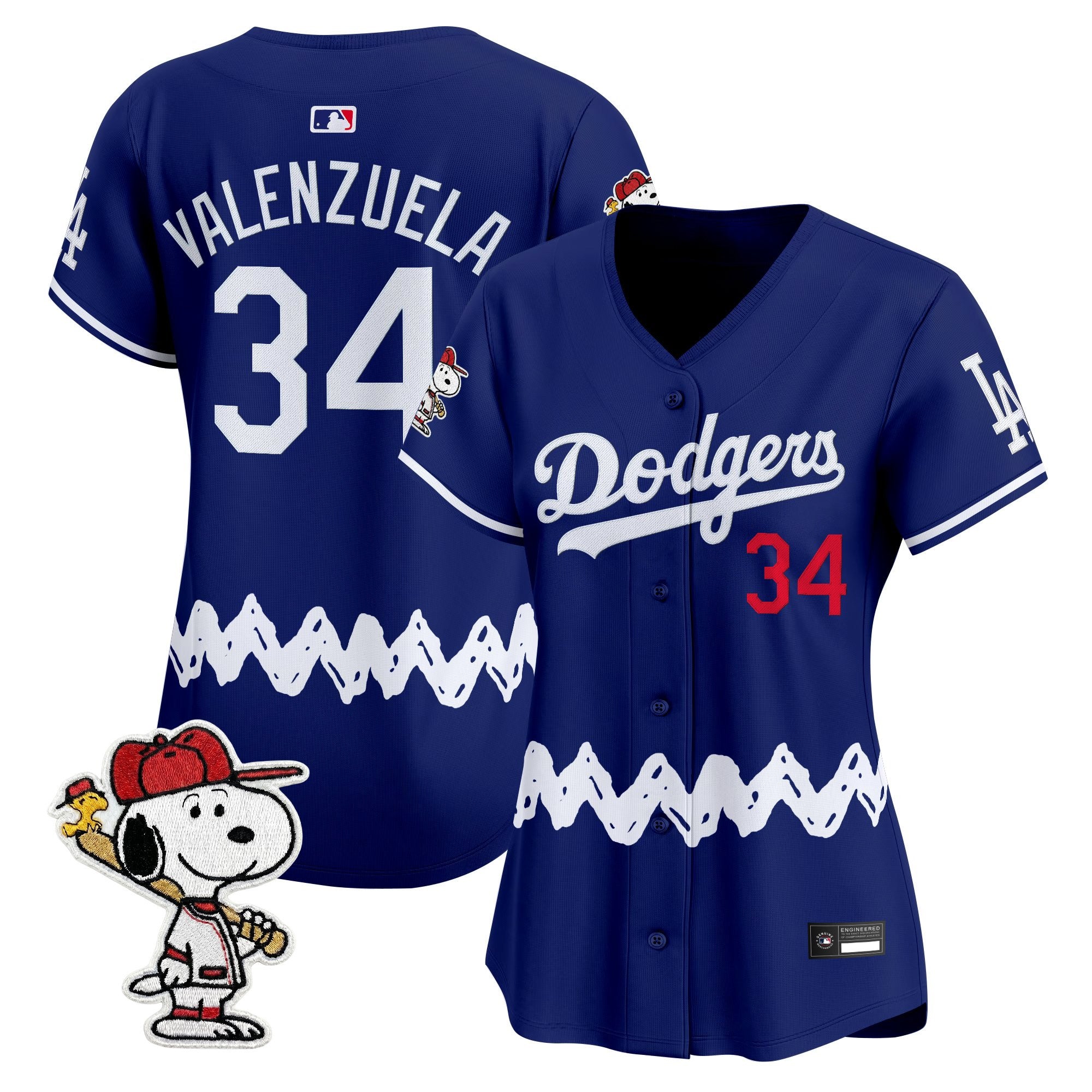 Women's Los Angeles Dodgers x Peanuts Vapor Premier Limited Jersey - Stitched